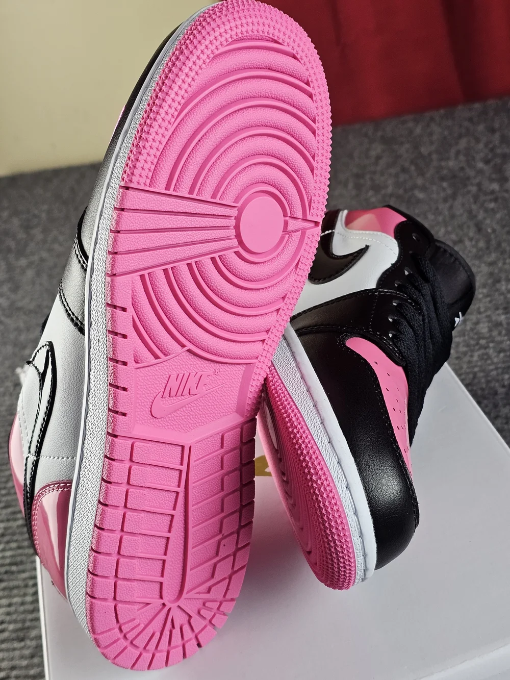 Air Jordan 1 Low SE Women's Pink Black White Sneakers